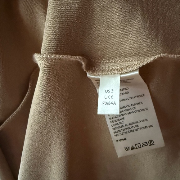 Free People Beatrice Dress in Warm Sand gold satin boho - Picture 7 of 8